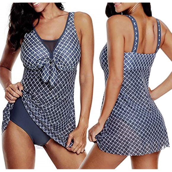 Century Star Other - Diamond Pattern Bow Front Swimsuit / Swimdress 🐠 XXL 🐠 NEW!!!